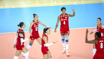 A Milli Kadın Voleybol Takımı, Fransa ile oynadığı ilk hazırlık maçında galip geldi