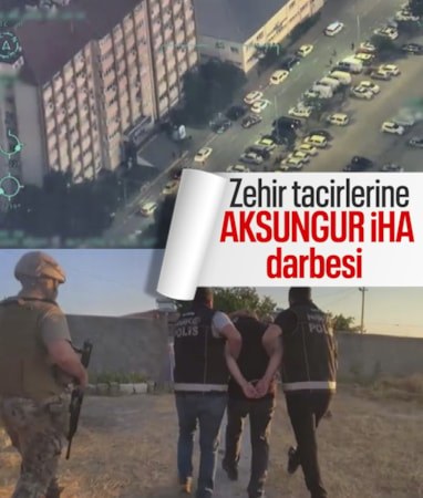 Kayseri'de AKSUNGUR İHA'lı uyuşturucu operasyonu