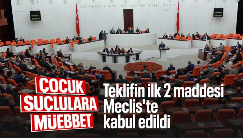 Suça sürüklenen çocuklara ilişkin teklifin ilk 2 maddesi kabul edildi