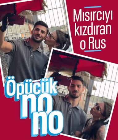 Yakışıklı mısırcı kendisini öpen Rus turiste sinirlendi: O anlar kamerada