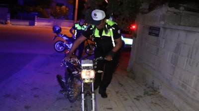 Karaman'da 'dur' ihtarına uymayan motosikletliye 402 bin TL ceza