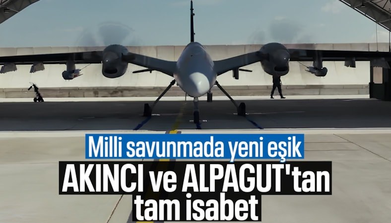 AKINCI'dan ateşlenen ALPAGUT hedefi tam isabetle vurdu
