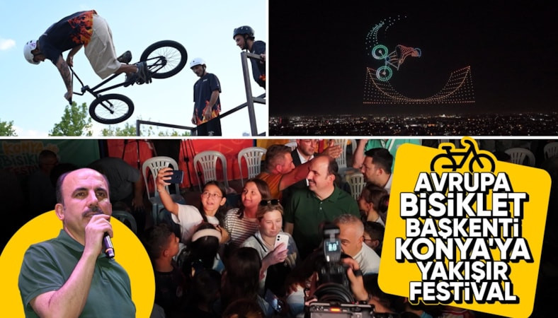 Konya Bisiklet Festivali'nin açılışı coşkuyla gerçekleşti