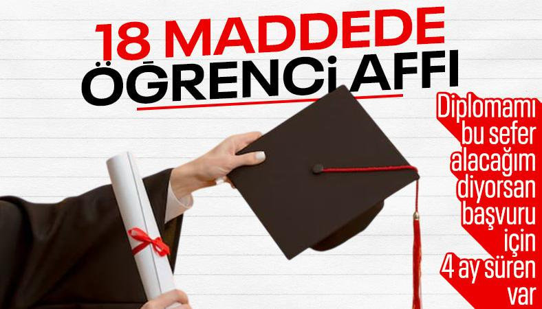 Öğrenci affı düzenlemesinin detayları