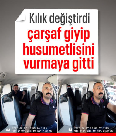 Gaziantep'te çarşaf giyip, husumetlisini vurmaya gitti
