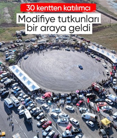 Sivas’ta drift heyecanı: Modifiye araç tutkunları buluştu