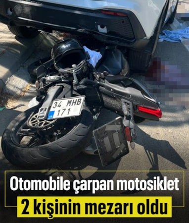 Çanakkale'de otomobile çarpan motosikletteki 2 kişi öldü