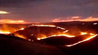 Çankırı'da etkili olan arazi yangını kontorl altında