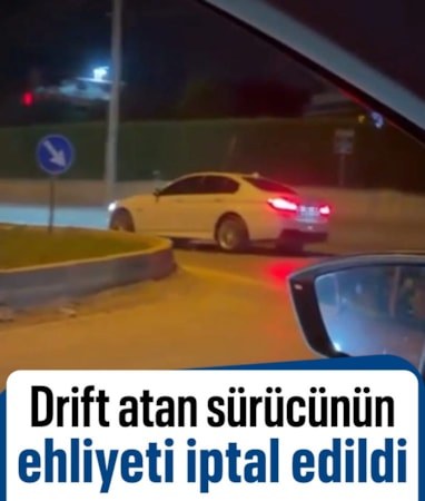 Bursa’da drift atan sürücünün ehliyeti iptal edildi