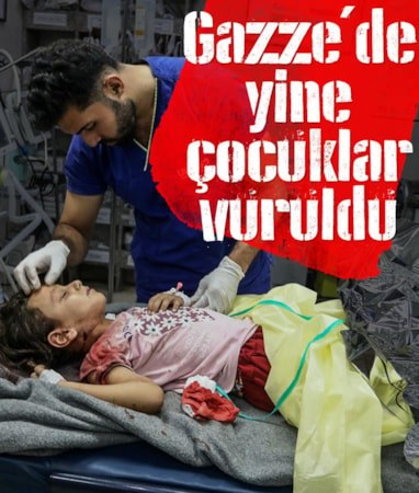 Gazze'de İsrail'in saldırılarında çocuklar yaralandı
