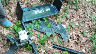 Sinop'ta ormanda mantar toplarken İHA parçası buldu