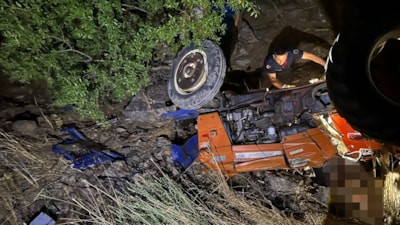 Osmaniye'de dere yatağına devrilen traktördeki karı koca öldü