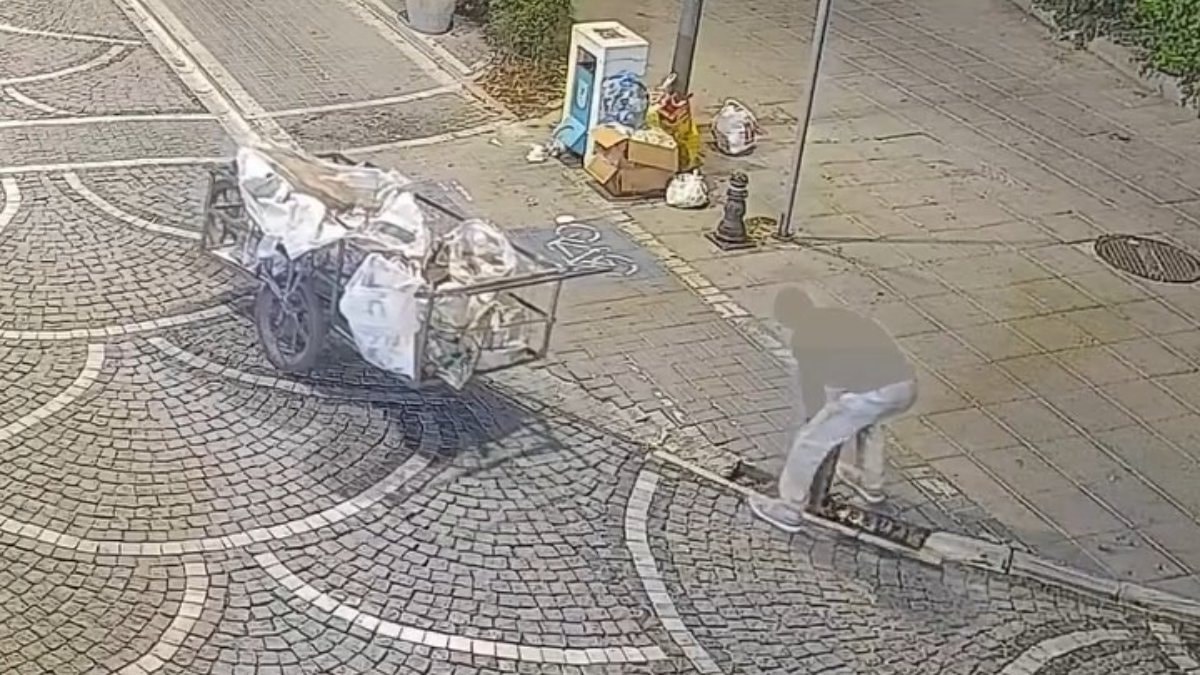 Kırklareli'de mazgal hırsızlığı kamerada
