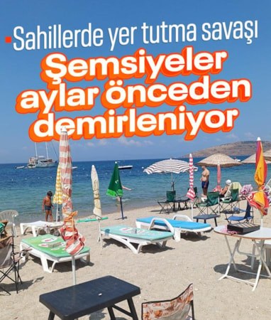 Avşa’da sahil krizi: Şemsiyeler aylar öncesinden kuruluyor, vatandaş yer bulamıyor