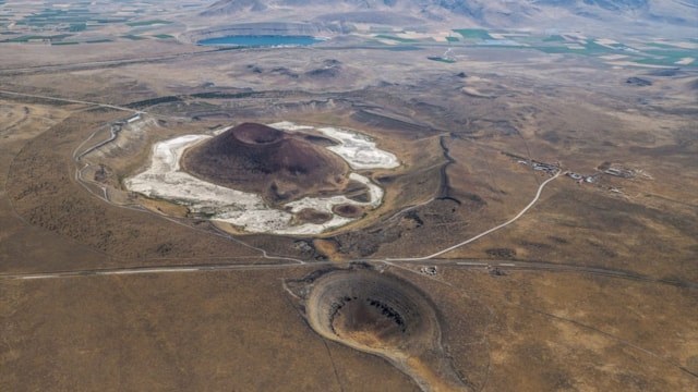 Konya'da milyonlarca yıllık jeolojik miras havadan görüntülendi