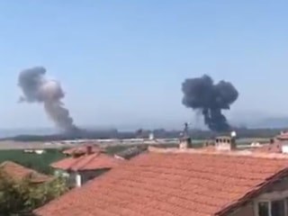 Yalova'da askeri eğitim uçağı düştü
