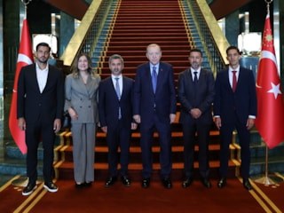 Cumhurbaşkanı Erdoğan, Süper Lig'e çıkan takımların heyetlerini kabul etti