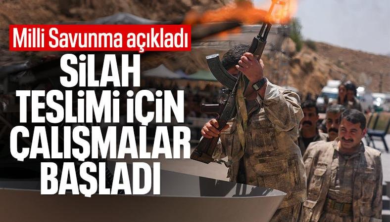 MSB'den Terörsüz Türkiye açıklaması: Silah teslimi için çalışmalar başladı