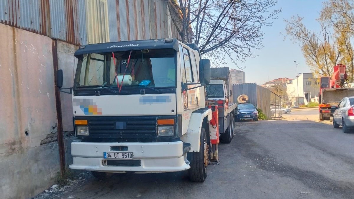 Pendik'te ters yönde giden vinç sürücüsüne para cezası