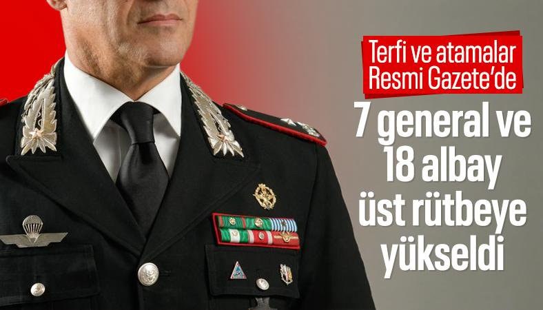 TSK, Jandarma ve Sahil Güvenlik'te atama ve terfiler Resmi Gazete'de