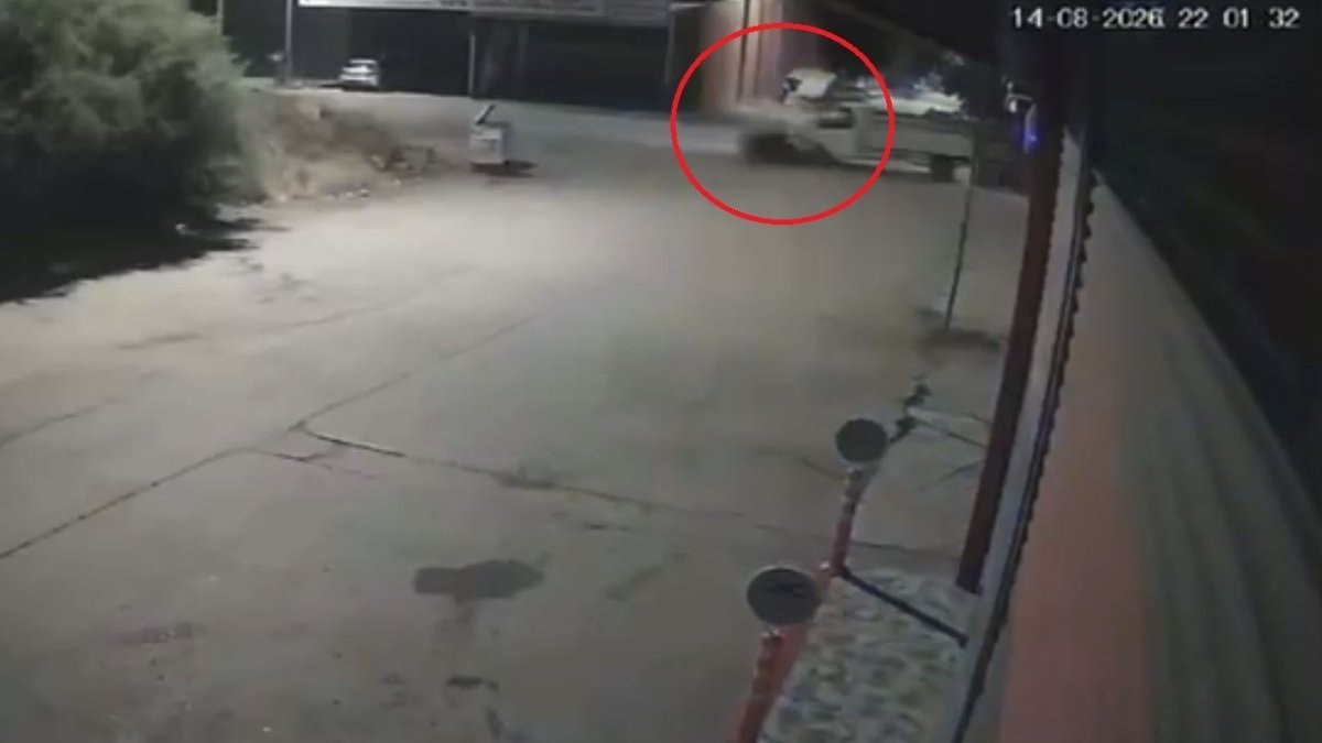 Ankara'da motosiklet sürücüsünün öldüğü kaza anı kamerada