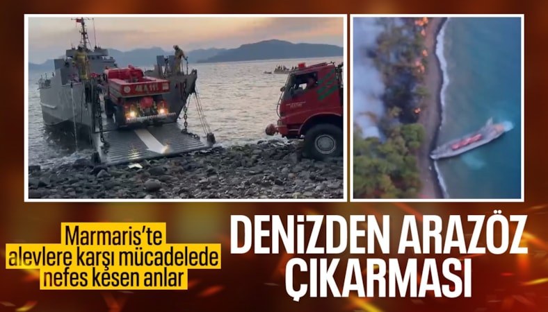 'Yeşil Vatan için denizden arazöz çıkarması'
