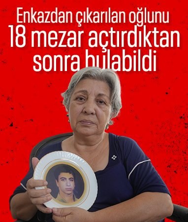 Kocaeli'de 18 mezar açtıran depremzede, 4 yıl sonra oğlunun cenazesine ulaştı