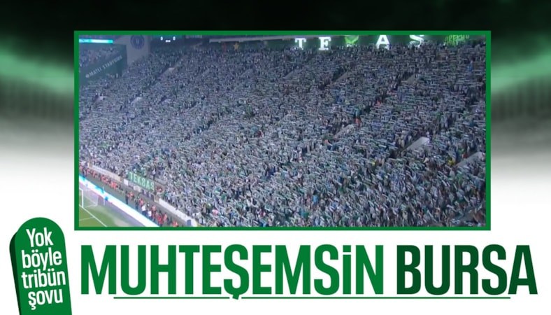 Bursaspor tribünlerinden sezonun ilk iç saha maçında 'Cendere' şovu