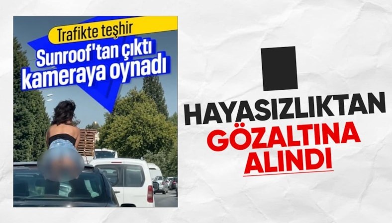 Manisa'da araç tavanındaki görüntülere gözaltı