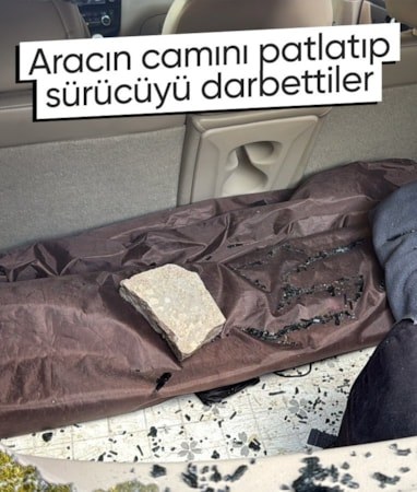 Eskişehir'de yol tartışmasında otomobilin camını taşla kırıp sürücüyü darbettiler