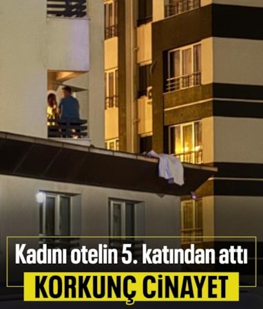 Kayseri'de otelin 5. katından atılan kadın can verdi