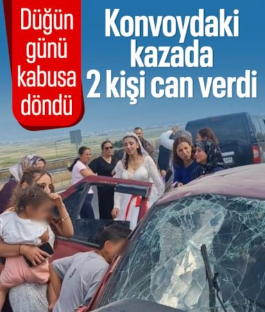 Erzurum'da düğün konvoyunda kaza: 2 kişi hayatını kaybetti