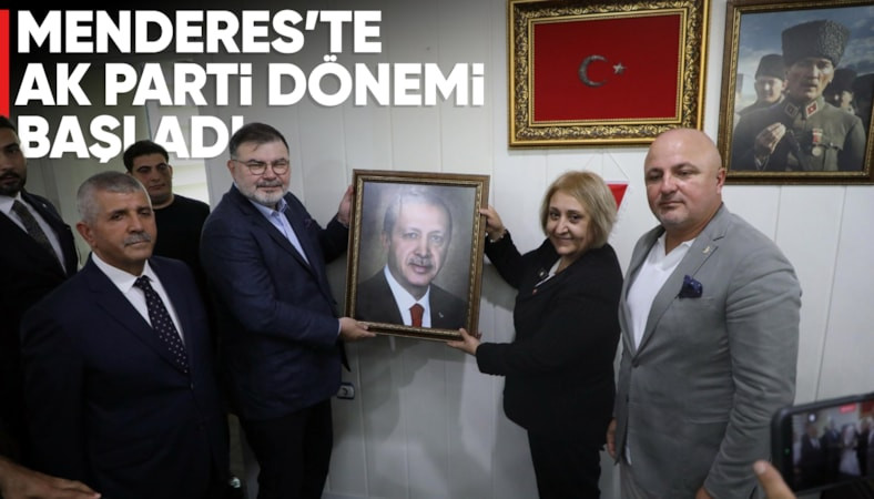 Menderes Belediyesi'nde devir-teslim töreni