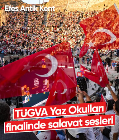 TÜGVA İzmir'de Yaz Okulları finalini Efes Antik Kenti’nde yaptı