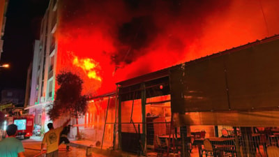 Muğla'da döner salonu ve kahvehane yandı