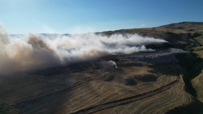 Sivas'ta atık yangını 5 gündür sürüyor