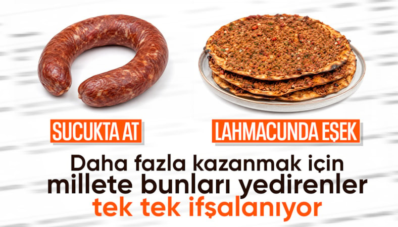 Sucuktan baş eti, pide harcından kalp çıktı