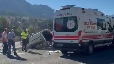 Kahramanmaraş'ta takla atan otomobildeki 1 kişi öldü