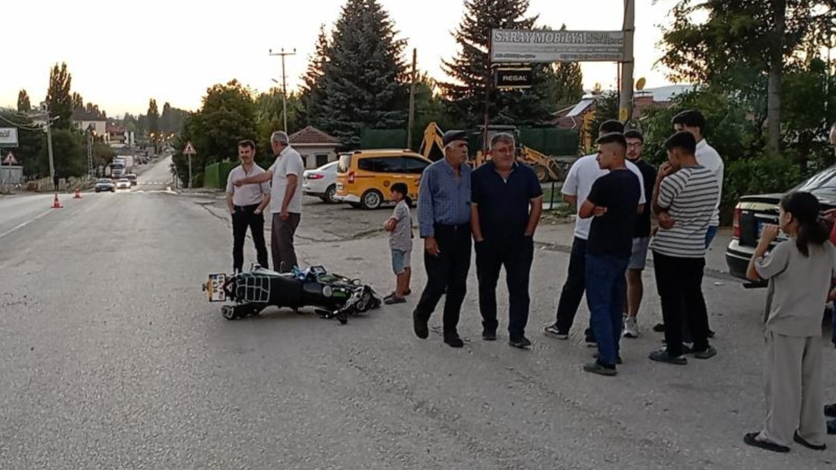 Tokat'ta 14 yaşındaki sürücünün otomobiliyle çarpışan motosikletli yaralandı