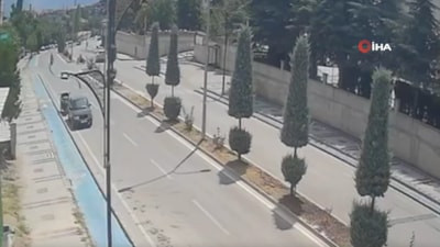 Afyonkarahisar'da motosikletlinin öldüğü kaza anları kamerada