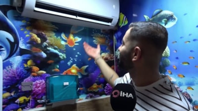 Hatay'da iş yerinin 2,5 metrekarelik tuvaletine klima taktırdı