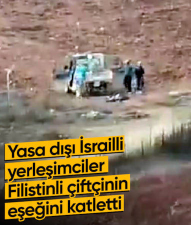 İsrailli yasa dışı yerleşimciler çaldıkları Filistinli köylünün eşeğini öldürdü