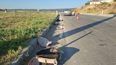 Kütahya'da otomobille çarpışan elektrikli bisiklet sürücüsü öldü