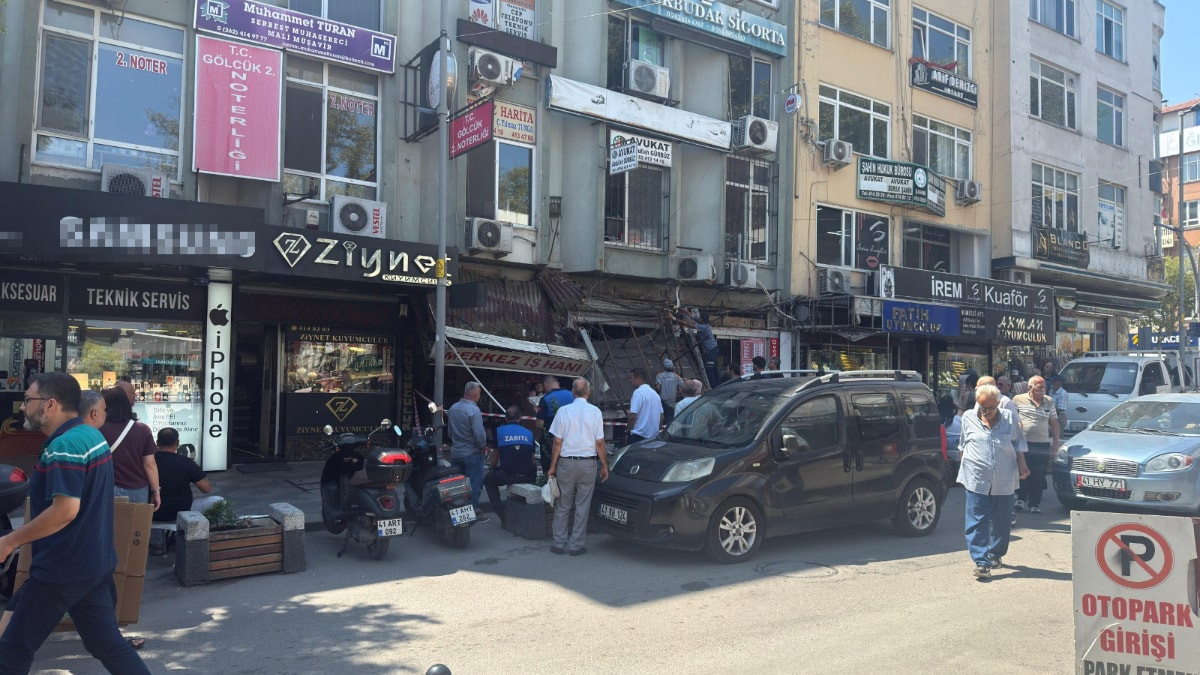 Kocaeli'de klima tadilatı sırasında yaşanan çökmede 2 kişi yaralandı