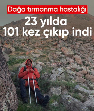 Aksaray'daki Hasandağı'na 23 yılda 101 kez tırmandı