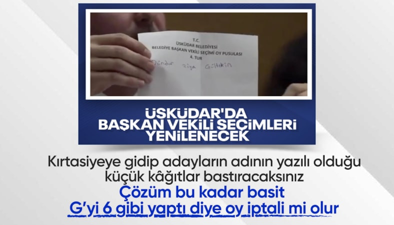 Üsküdar Belediyesi'nde Belediye Başkan Vekili seçimi yenilenecek