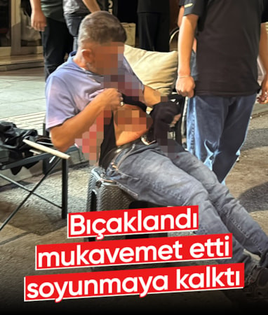 Aksaray’da bıçaklanan şahıs yol ortasında soyunup polise zorluk çıkardı