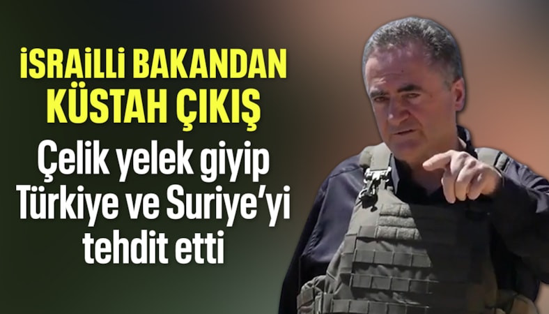 Çelik yelek giyip Türkiye'yi tehdit etti