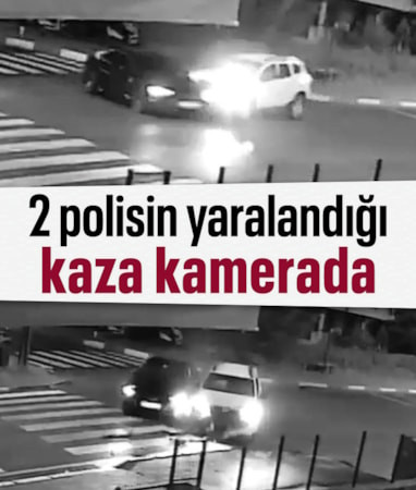 Bartın'da trafik kazasında 2 polis yaralandı