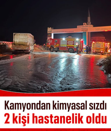 Sakarya'da kamyondan kimyasal sızdı: 2 yaralı